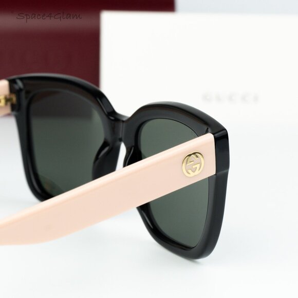Gucci Women Sunglasses Black Nude Pink Grey Square GG1338S 006 NEW AUTHENTIC - Picture 5 of 8